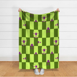 Monster Checkerboard - Green - cheater quilt fabric