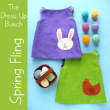 Spring Fling - Reversible Doll Dress Pattern with Eggs and Basket