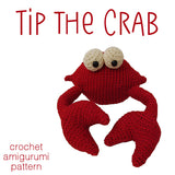 Tip the Crab Crochet Amigurumi Pattern