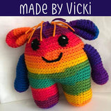 Roy the Rainbow Monster - crochet amigurumi pattern