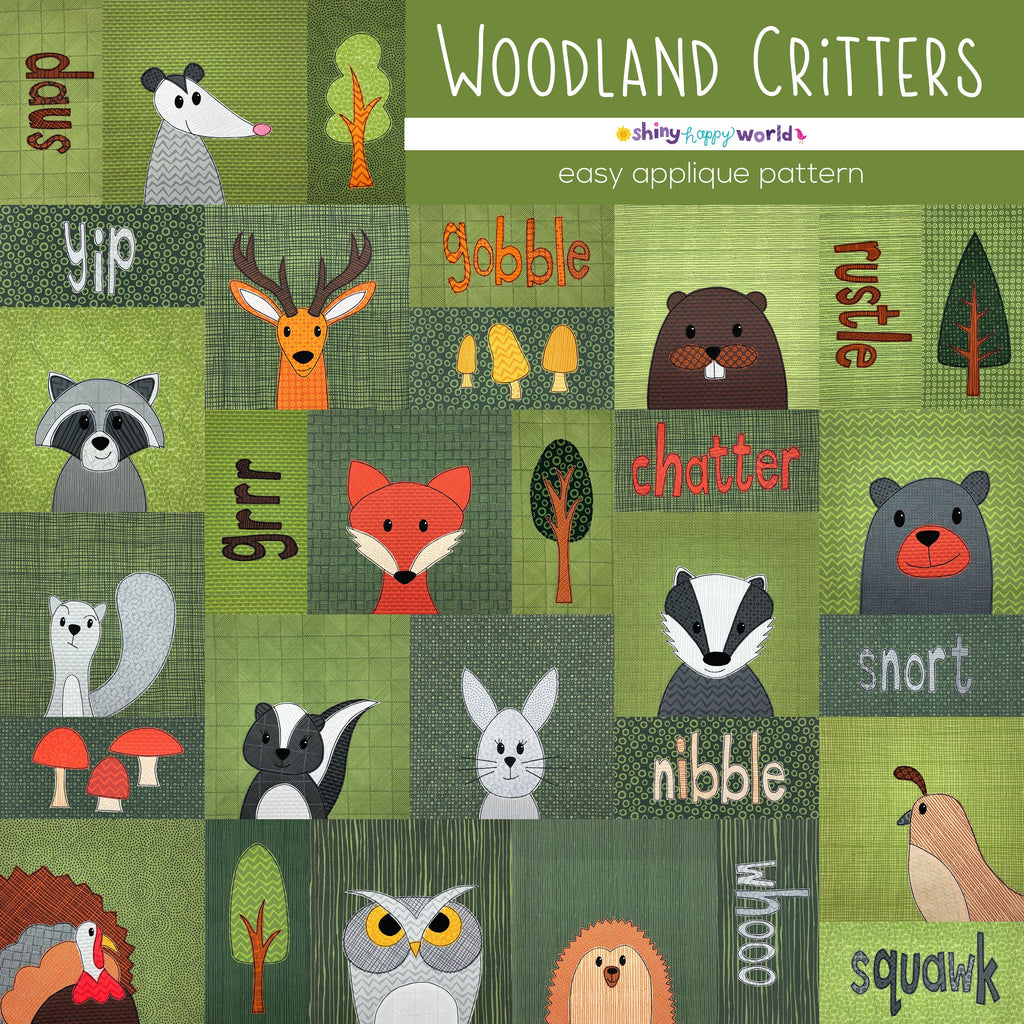 Woodland Critters Quilt Pattern – Shiny Happy World woodland-critters-quilt-pattern-shiny-happy-world