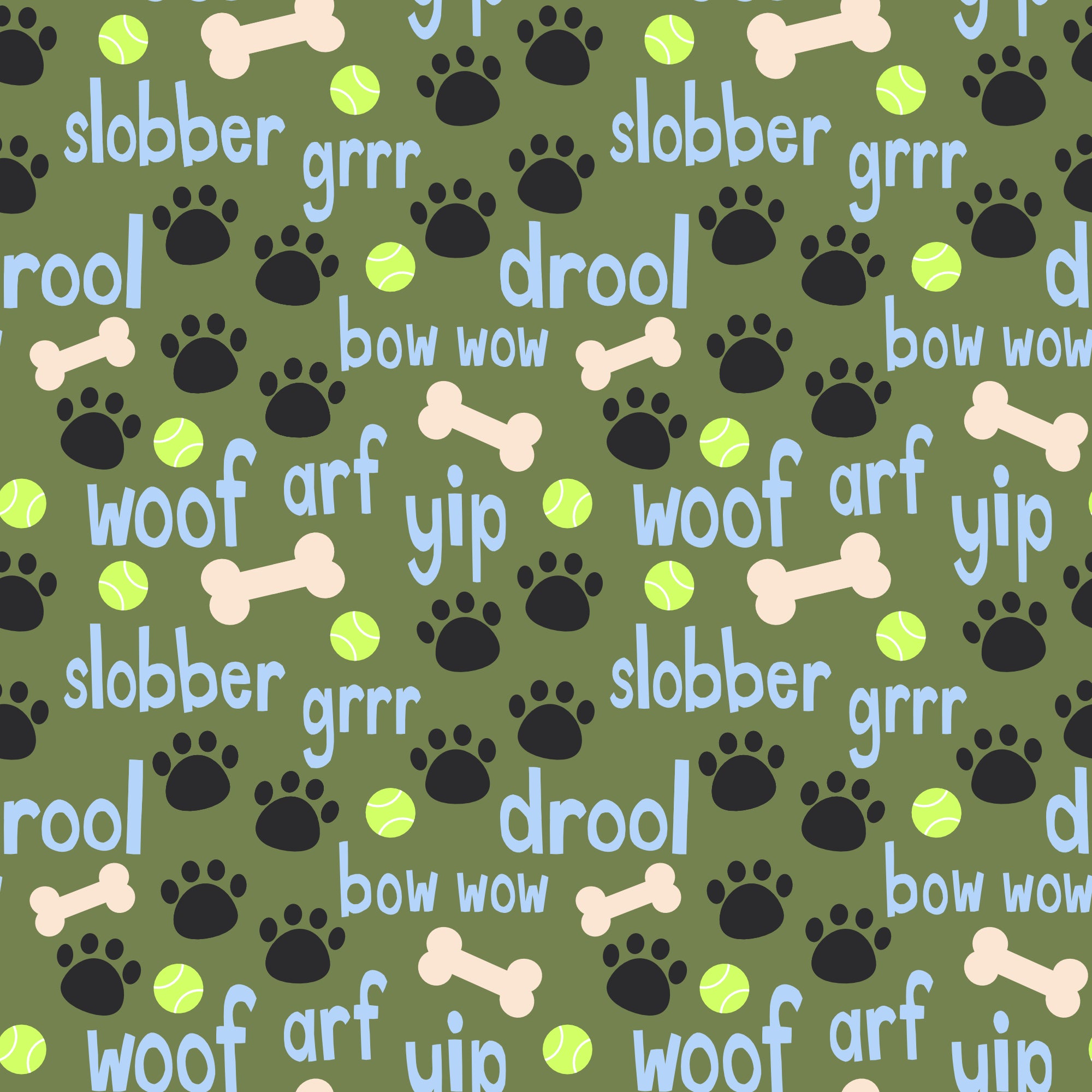 Good Dog - Puddle and Grass - Fabric Collection