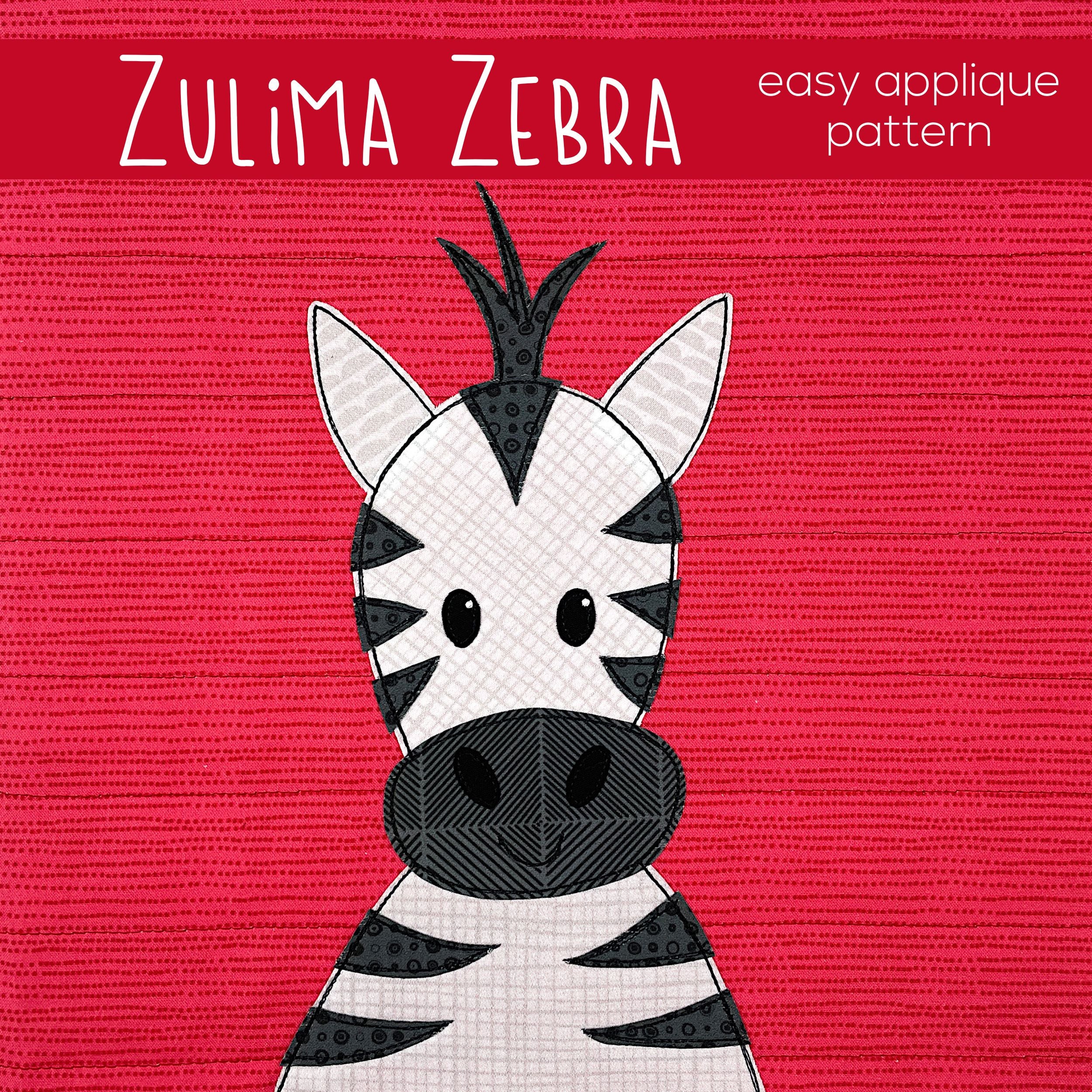 Zulima Zebra Applique Pattern