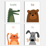 ABCD Collection - Printable Wall Art Bundle - Alligator, Bear, Cat, Dog