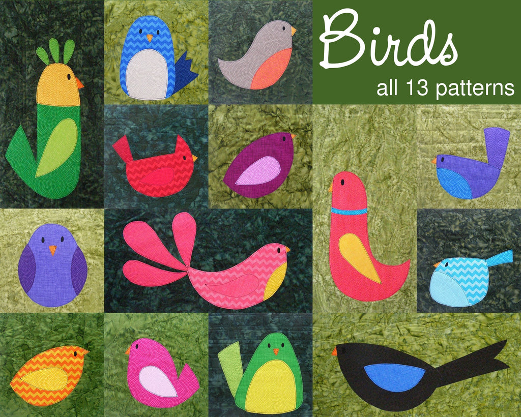 Bird Square Pattern Chirp - a Bird Quilt Pattern Workshop – Shiny Happy World