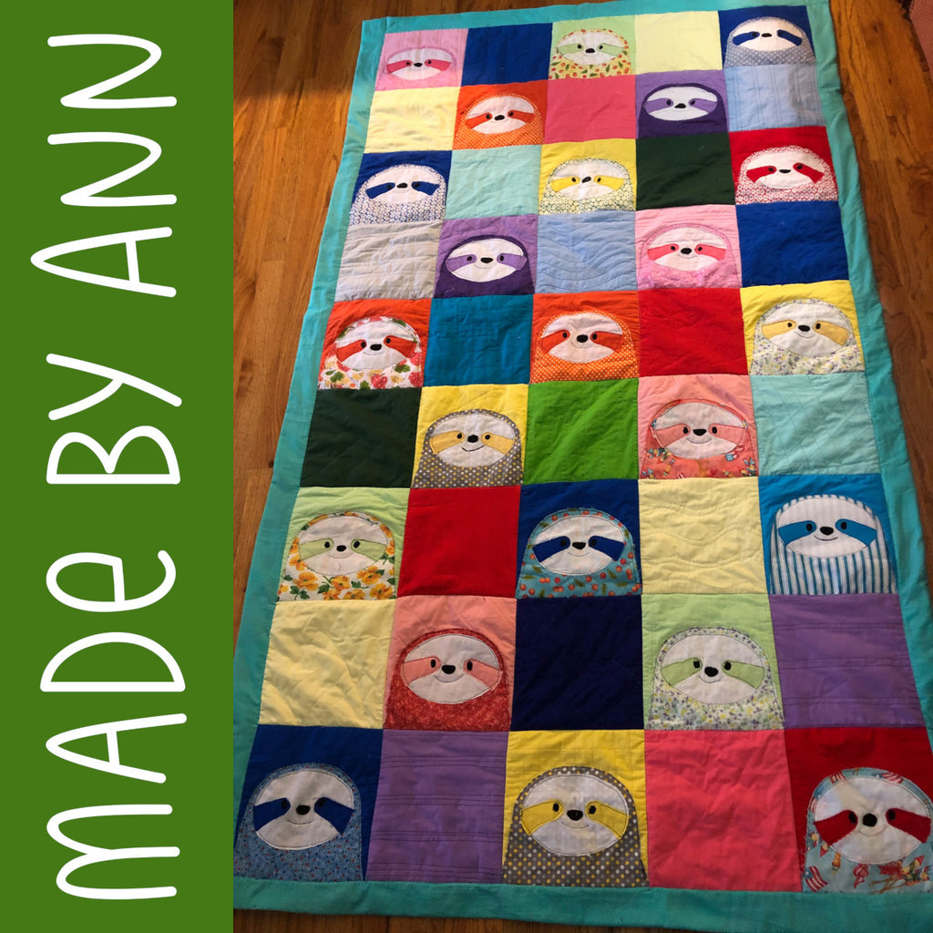 Sillyy Pattern Silly Sloths Quilt Pattern – Shiny Happy World