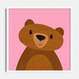 Bear with Pink Polkadots - art print