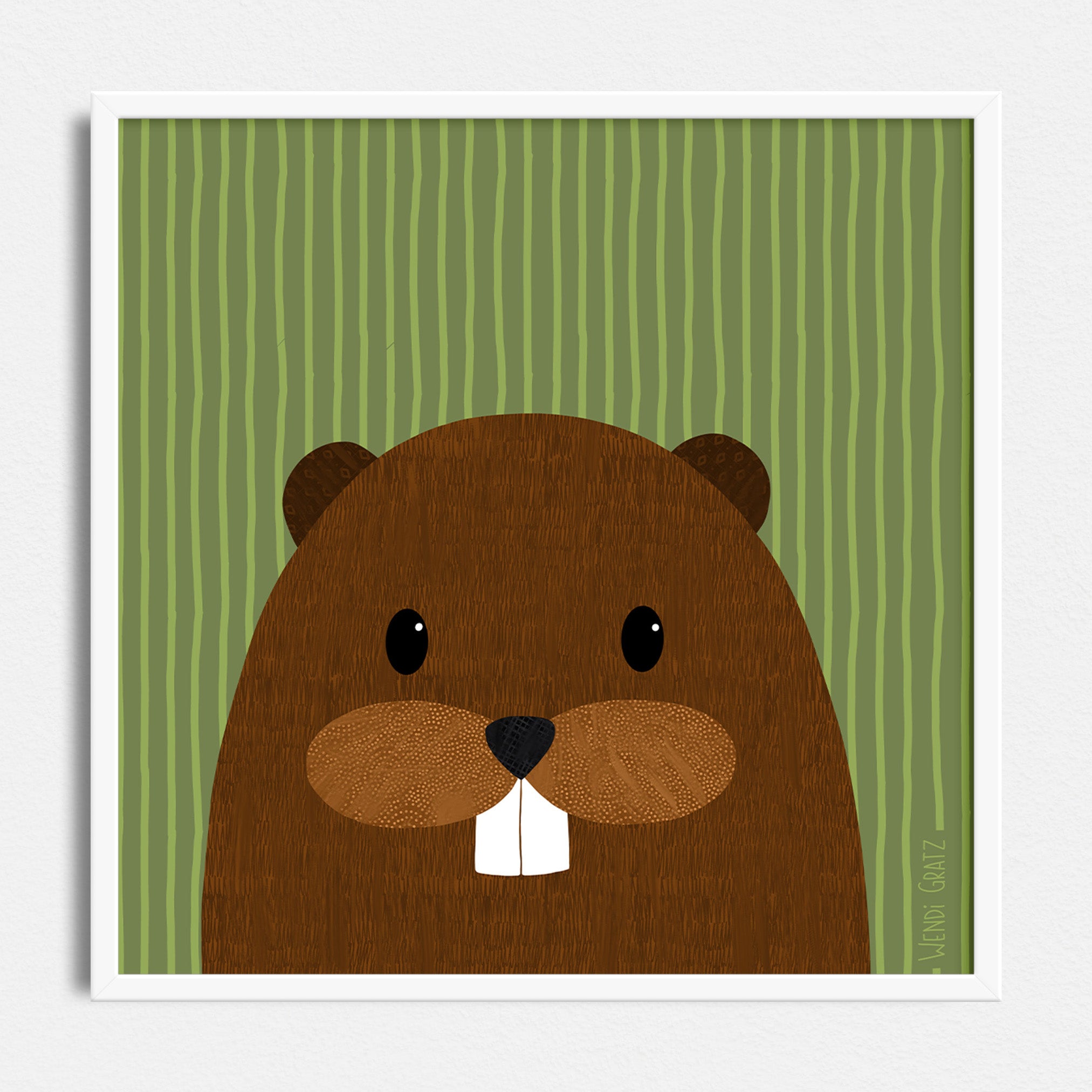 Beaver - Art Print - Painted Style