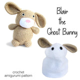 Blair the Ghost Bunny Crochet Amigurumi Pattern