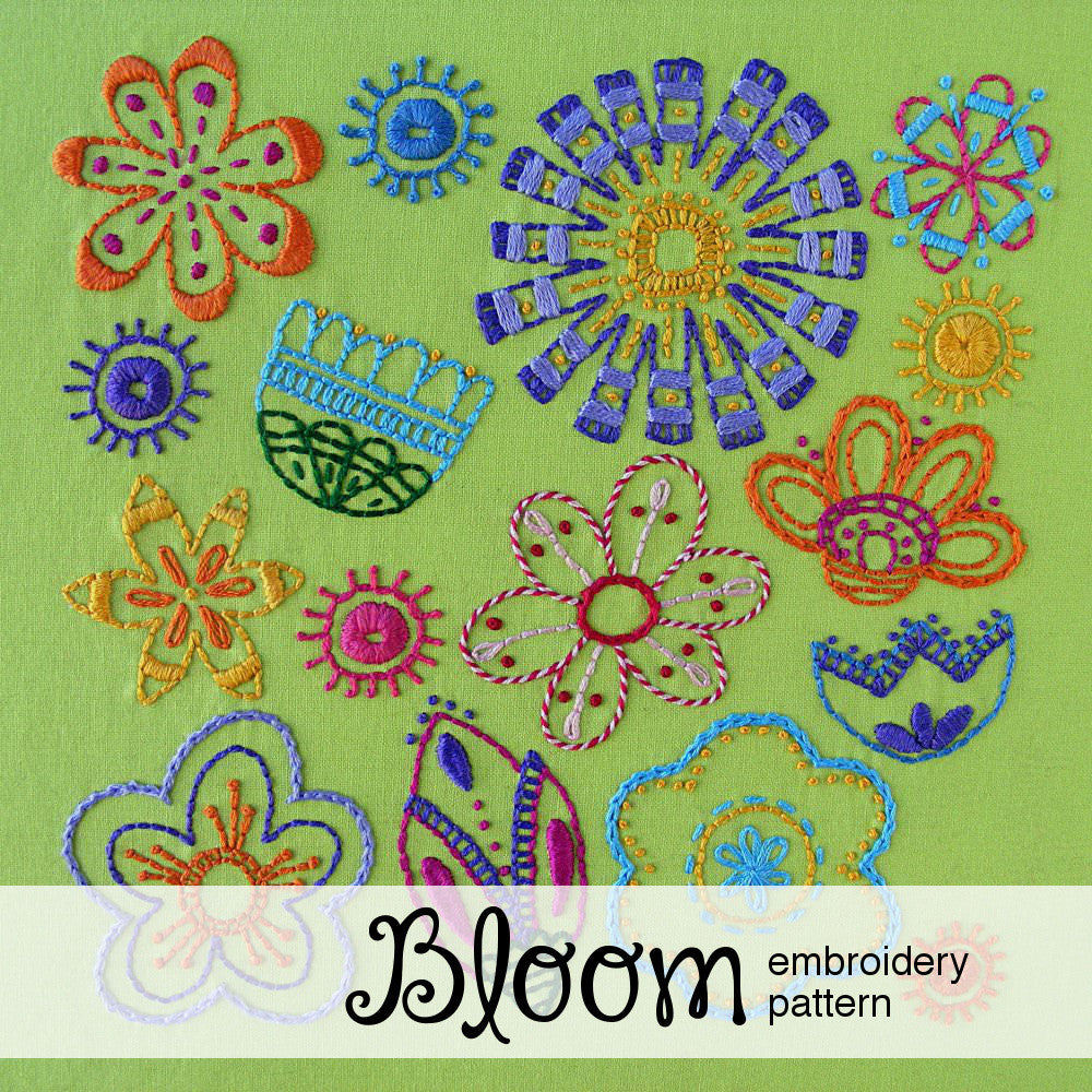 Bloom embroidery pattern