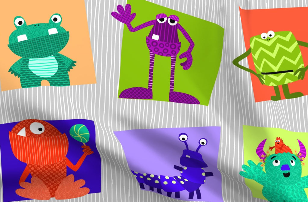 fabric monsters Monster Monster Fabric Collection – Shiny Happy World