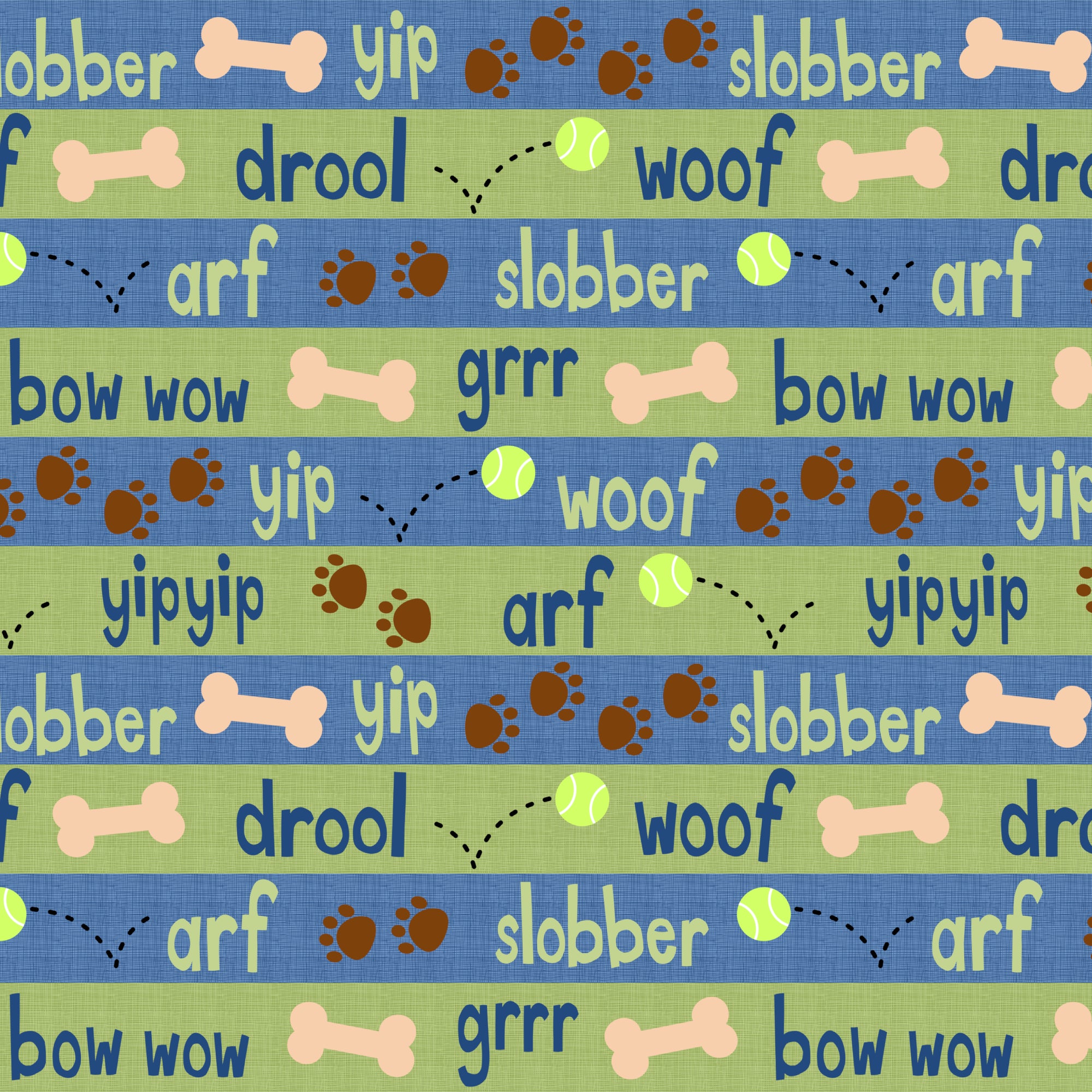 Good Dog - Puddle and Grass - Fabric Collection