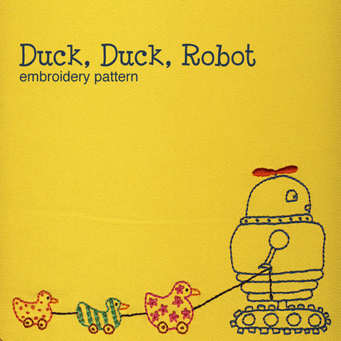 Duck, Duck, Robot embroidery pattern