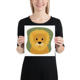 Lion Poster - nursery style - square