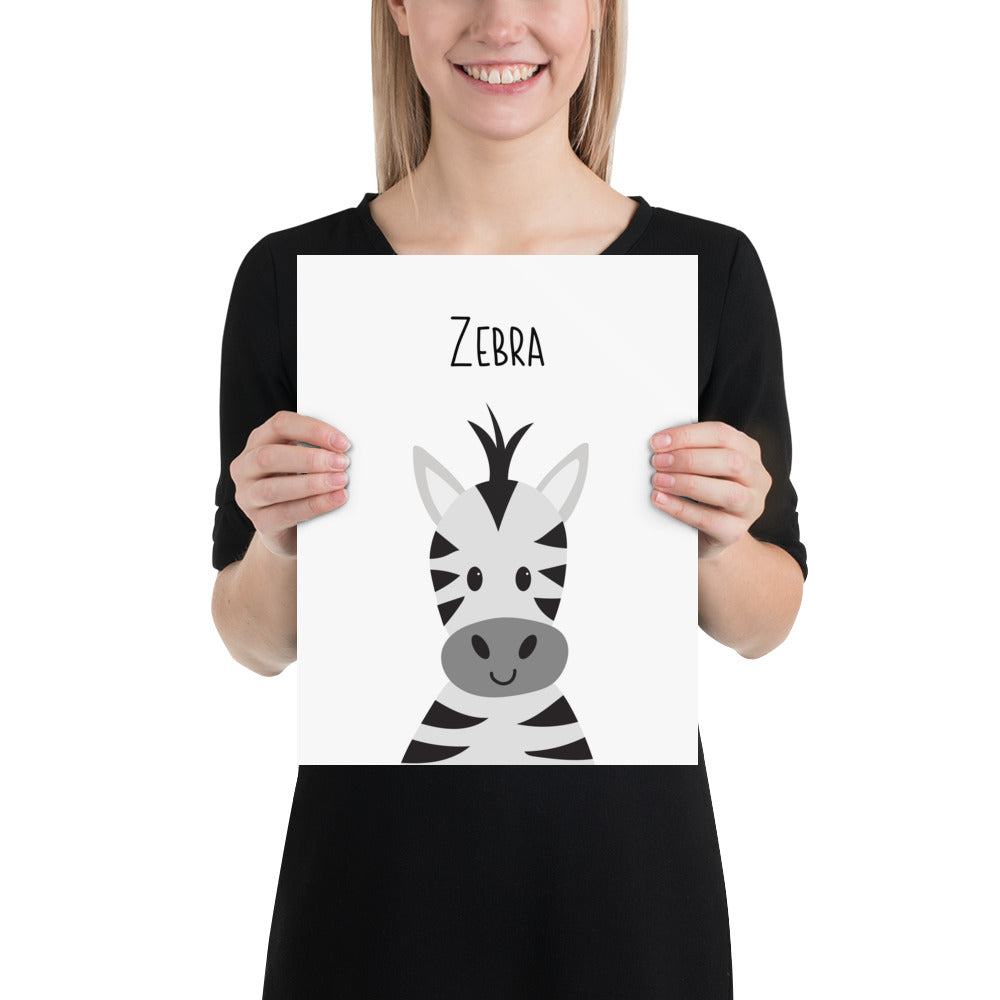 Zebra ABC Art Print