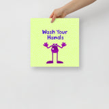 Wash Your Hands Monster - Kids Poster