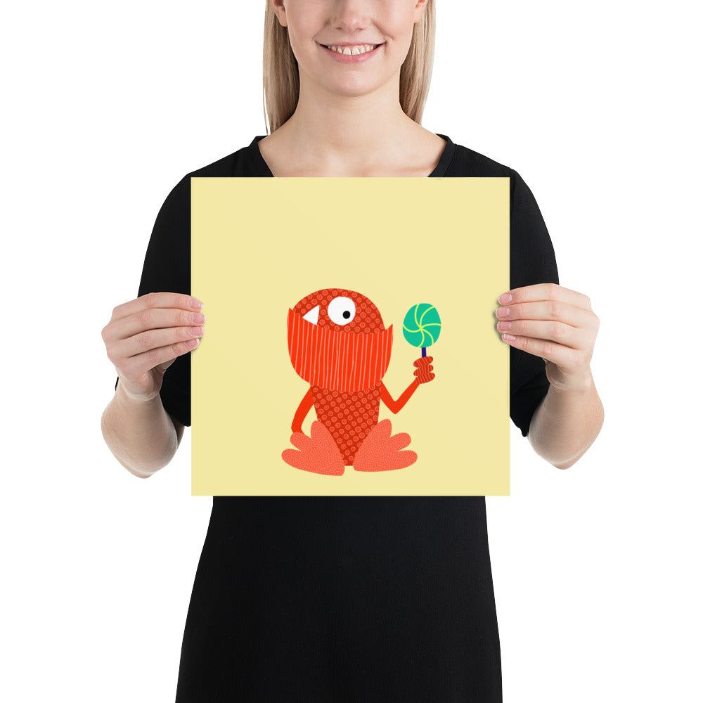 Lollipop Monster Poster