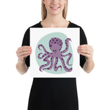 Octopus Art Print - nursery style - square