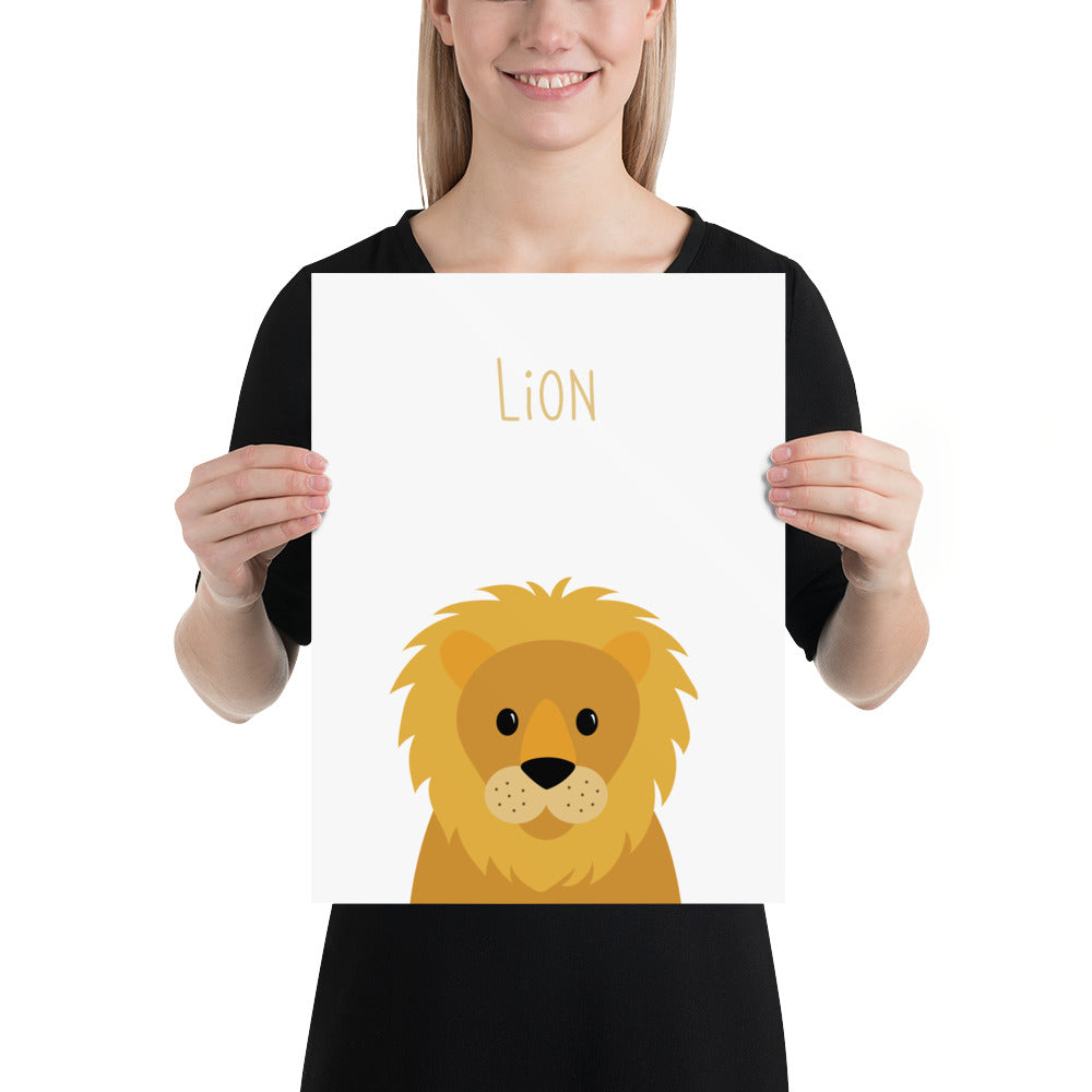 Lion art print - ABC Animals collection