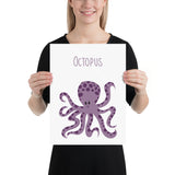Octopus Art Print - ABC Animals Collection