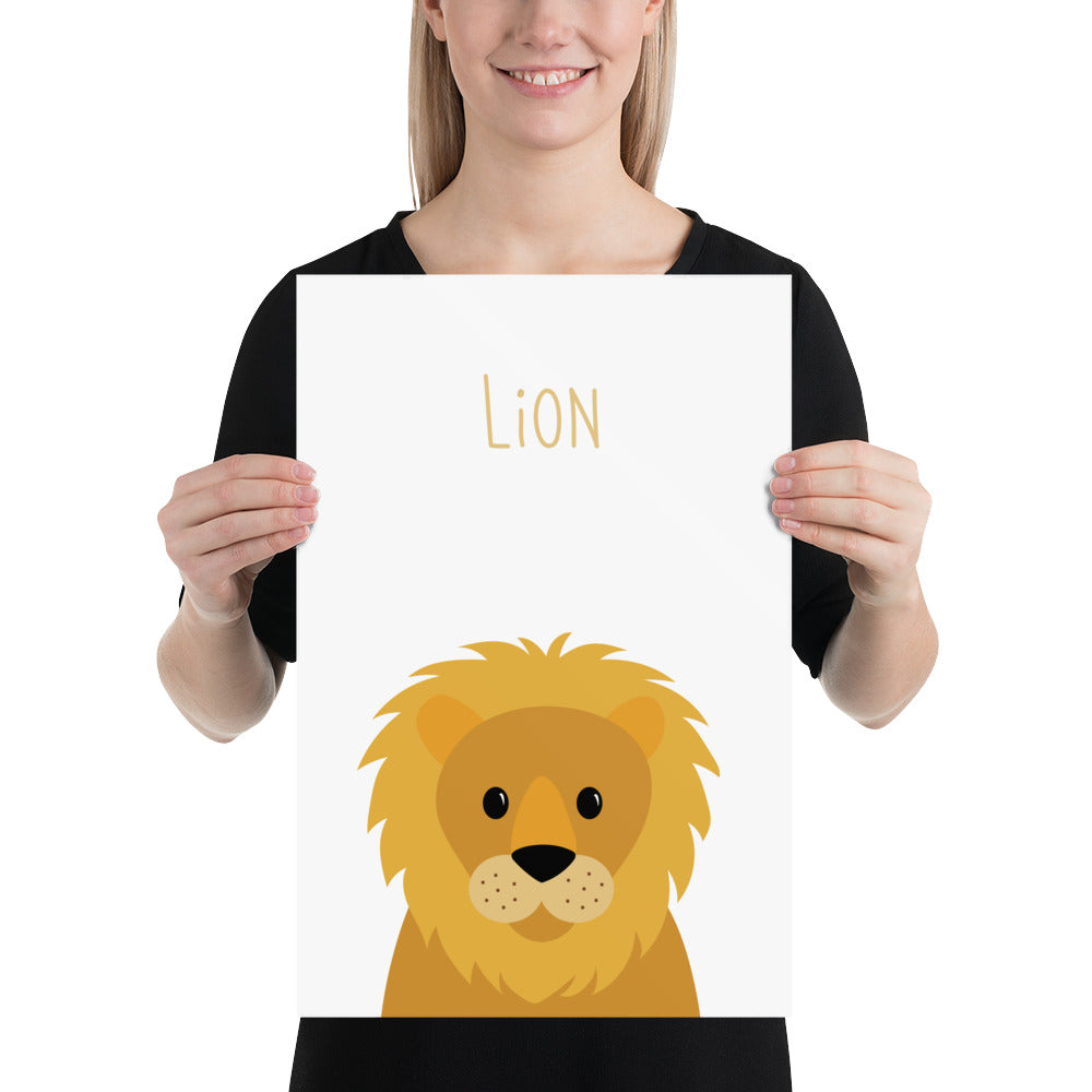 Lion art print - ABC Animals collection