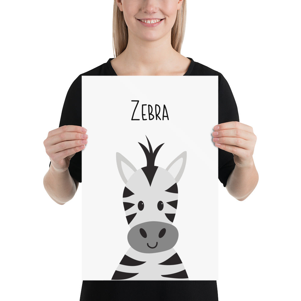 Zebra ABC Art Print