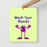 Wash Your Hands Monster - Kids Poster