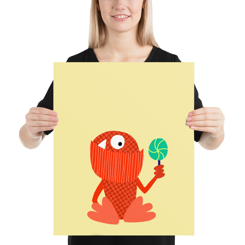 Lollipop Monster Poster
