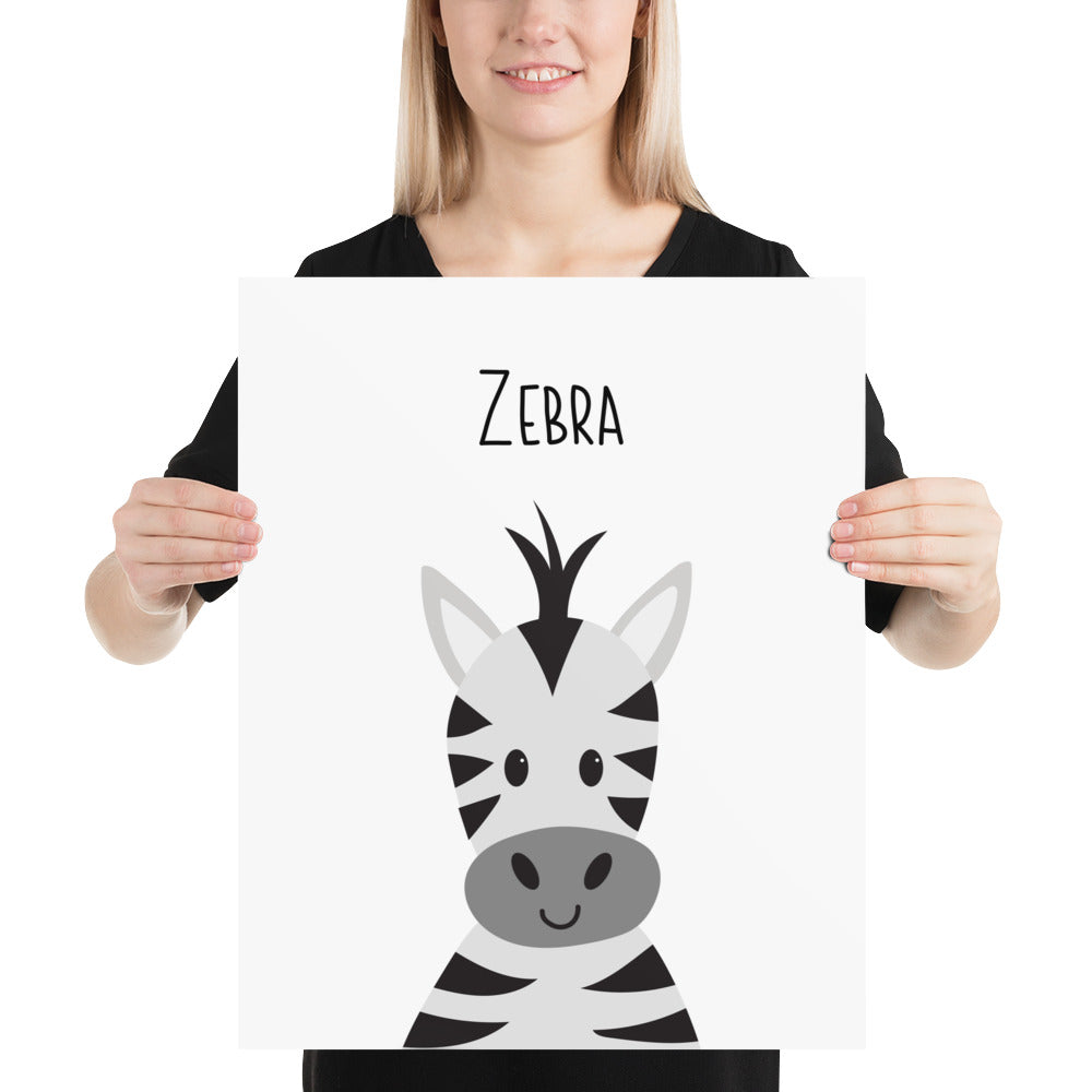 Zebra ABC Art Print