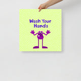 Wash Your Hands Monster - Kids Poster