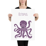 Octopus Art Print - ABC Animals Collection
