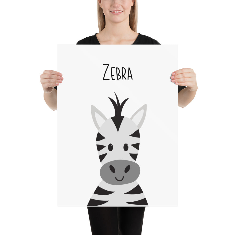 Zebra ABC Art Print