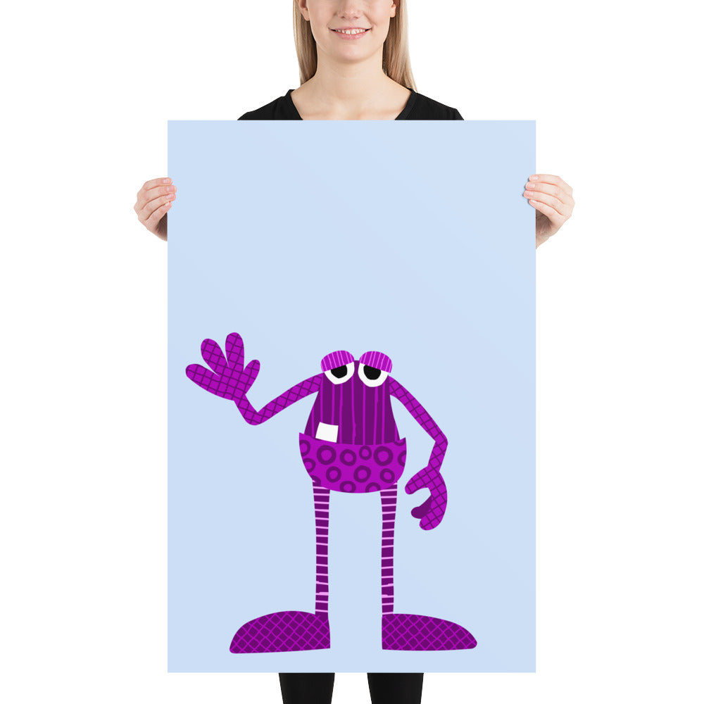 Long-Legged Purple Monster Poster