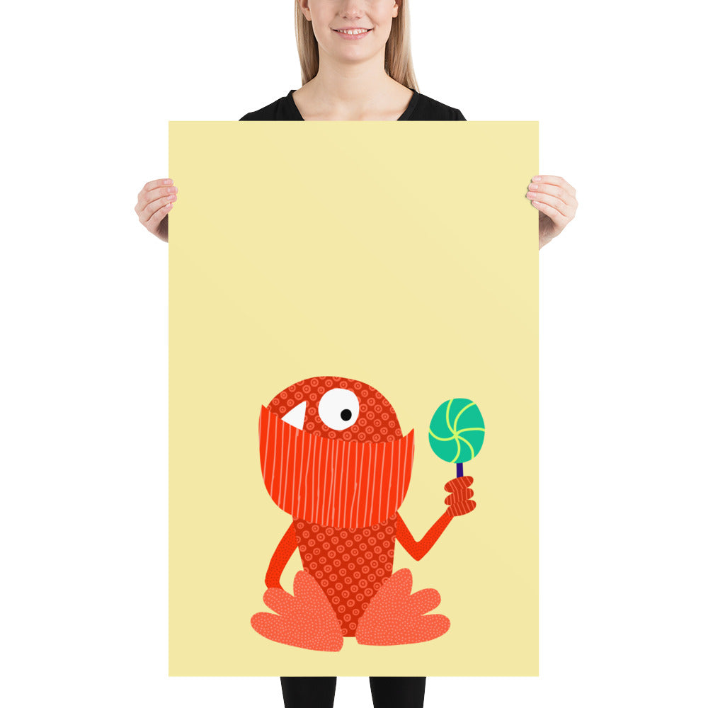Lollipop Monster Poster