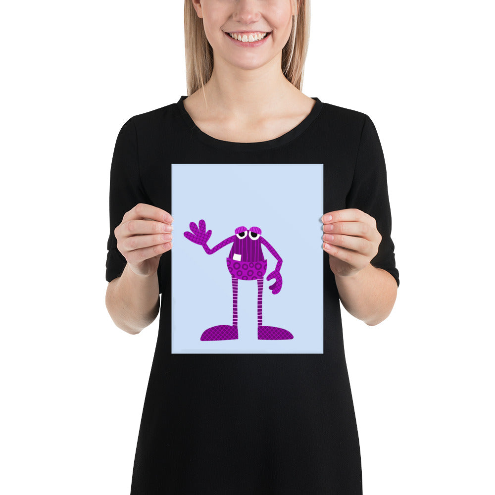 Long-Legged Purple Monster Poster