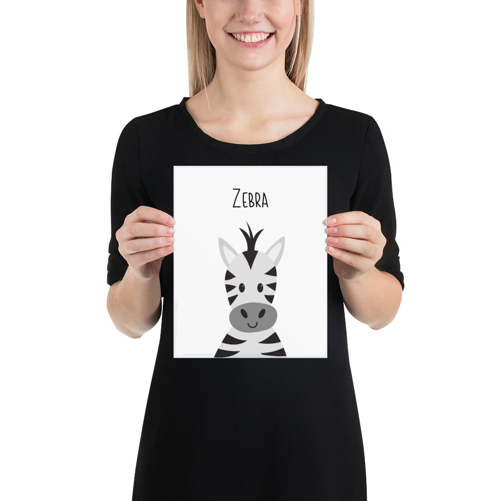 Zebra ABC Art Print