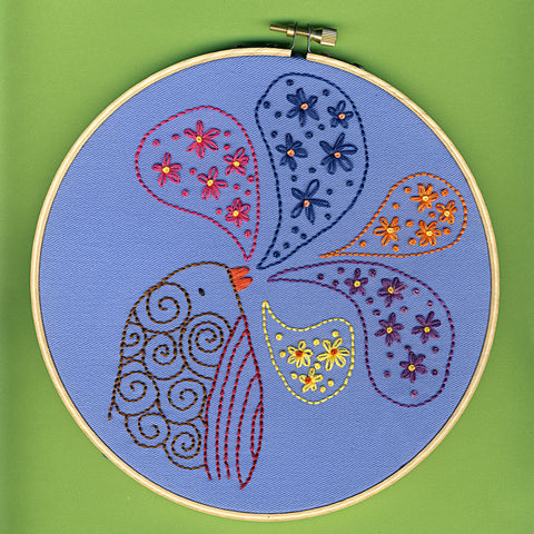 Springtime Bird embroidery pattern