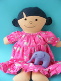 Dress Up Bunch Doll Nightgown, Quilt, and Elephant Softie