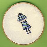 Rainbow Girls embroidery pattern