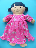 Dress Up Bunch Doll Nightgown, Quilt, and Elephant Softie