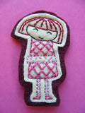 Rainbow Girls embroidery pattern