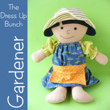 Garden Collection - Dress Up Bunch Doll Dress, Apron and Hat Pattern