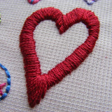 Hearts embroidery pattern