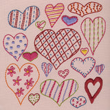 Hearts embroidery pattern