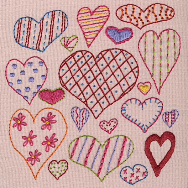 I Heart Cats Iron-On Embroidery Transfers