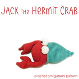 Jack the Hermit Crab Crochet Amigurumi Pattern
