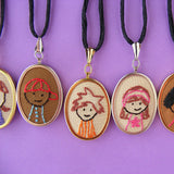 Kiddie Cameos embroidery pattern