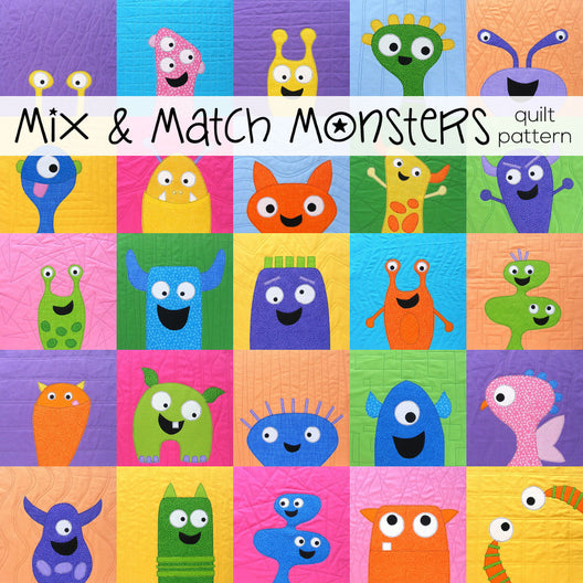 Mix & Match Monsters Quilt Pattern