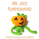 Mr. Jack Pumpkinhead Crochet Amigurumi Pattern