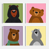 Painted Bears Collection - Printable Wall Art Bundle